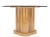 Wood Cerused Oak Triple Cylinder Base Round Glass Top Dining Conference Table For Sale - Image 7 of 13
