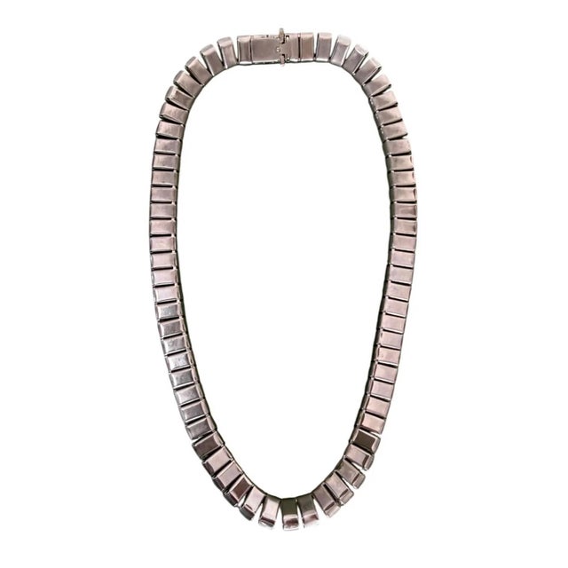 Art Deco 1930s Art Deco Tennis Necklace For Sale - Image 3 of 6