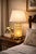 Vintage Cut Crystal & Gilt Bronze Table Lamp With Custom Neutral Linen Shade For Sale - Image 4 of 6