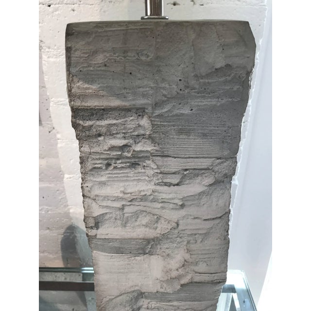 1970s Cast Stoneware Rock Shaped Lamps Marked Ap With Shades - a Pair For Sale - Image 5 of 11