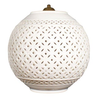 Regency White Ceramic Pendant Lamp For Sale