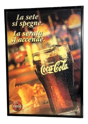 Vintage Coca Cola Backlit Advertising Panel, 1980s