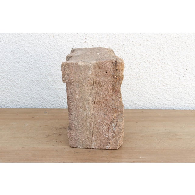 19th Century Earthy Gray Stone, Antique Indian Niche For Sale - Image 5 of 6