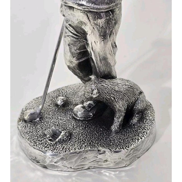 English Silver Golfer Sculpture, 1997 For Sale - Image 14 of 18