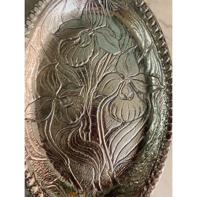 Metal 1980s Brutalist Donald Drumm Artist Signed Large Plater For Sale - Image 7 of 13