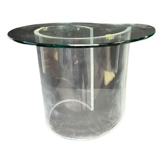 1980s After Vladimir Kagan Lucite Mid-Century Snail Table For Sale