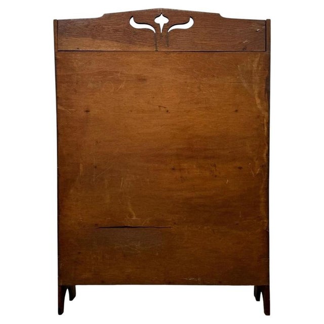 Wood 20th Century Arts and Crafts English Oak Open Bookcase, 1890s For Sale - Image 7 of 10