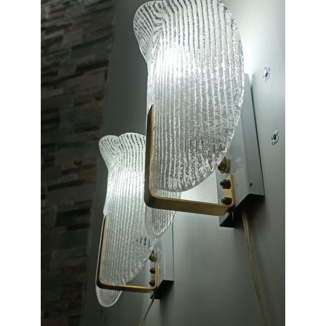 Wall Sconces attributed to Carl Fagerlund for Orrefors, 1970s, Set of 2 For Sale - Image 13 of 15