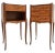 Early 20th Century French Marquetry and Iron Hardware Bedside Tables or Nightstands, Set of 2 For Sale