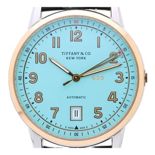 Tiffany & Co. Ct60 Tiffany Blue Dial Two-Tone 40mm Full Set Watch For Sale