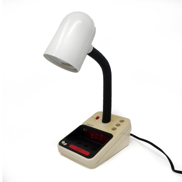 1980s Spartus Desk Lamp and Alarm Clock Chairish
