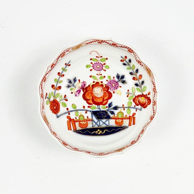 Blue 19th Century Porcelain Imari/Tischchenmuster Pattern Cup & Saucer from Meissen For Sale - Image 8 of 10