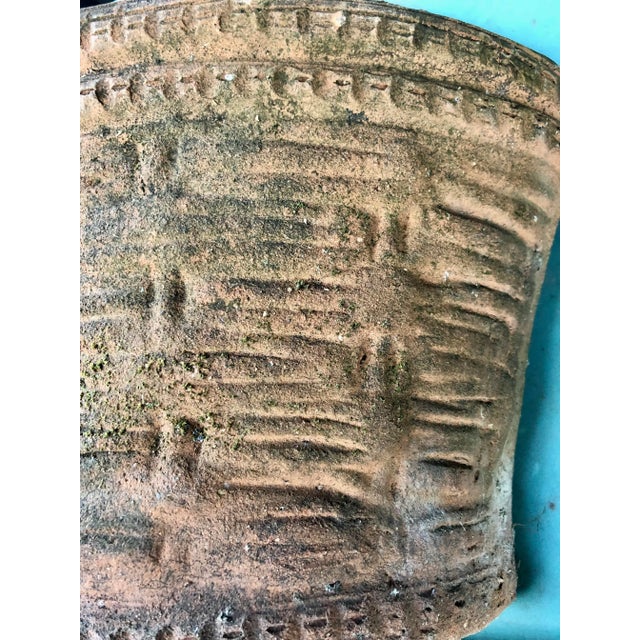 These stunning large scale wall planters were fashioned out of terra cotta in a basket weave design. Likely old Italian,...