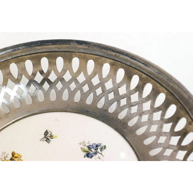 Silver Late 19th Century Earthenware & Metal Bread Basket by Max Dannhorn, 1890s For Sale - Image 8 of 13