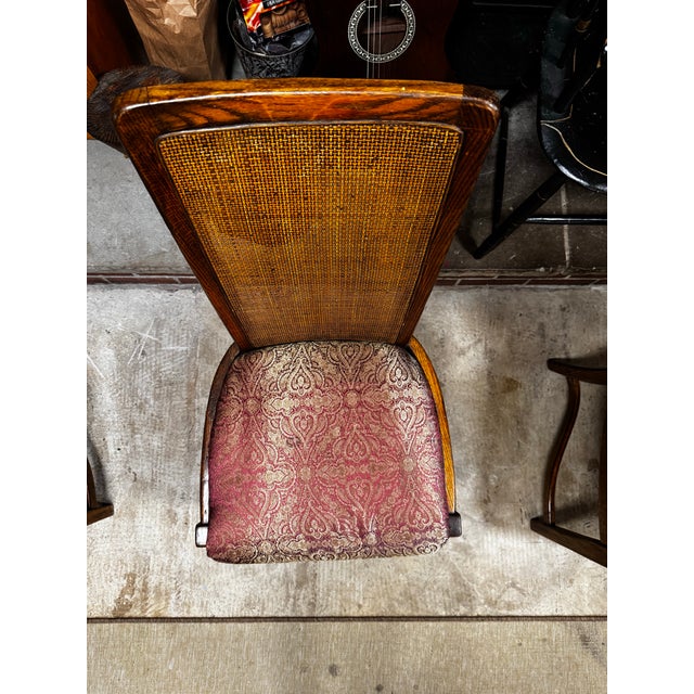Vintage set of four high-back dining chairs by Burlington Furniture, United Division, Ronda, North Carolina. Dating to...
