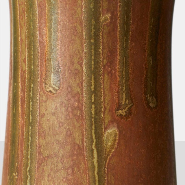 Ceramic Pair of Vases by Emile Guillaume For Sale - Image 7 of 8