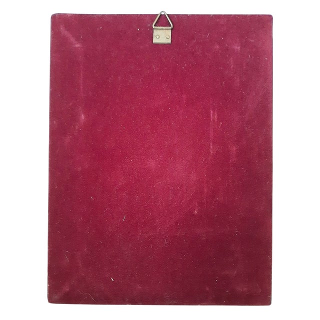 Famous "Girl With a Cat" (1745) French Rococo Antique Painting - Enamel Porcelain Handmade Certified Collectible Wall Art (1930) For Sale - Image 6 of 6