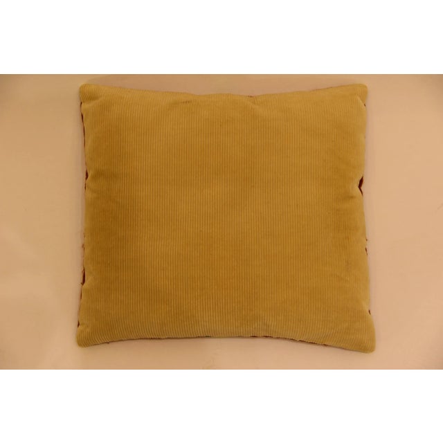 Vintage Hand-Embroidered Sofa Cushion For Sale - Image 4 of 5