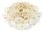 Large Mid-Century Modern Flower Flush Mount in Murano Glass and Brass by Ernst Palme for Palwa, Germany, 1970s For Sale