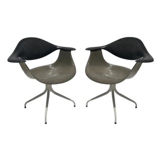 1950s George Nelson for Herman Miller Swag Leg Daf Chairs - A Pair For Sale