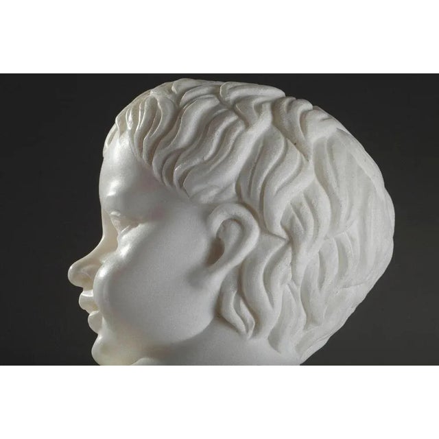 20th Century Marble Putto with Springs of Wheat Figure For Sale - Image 9 of 12
