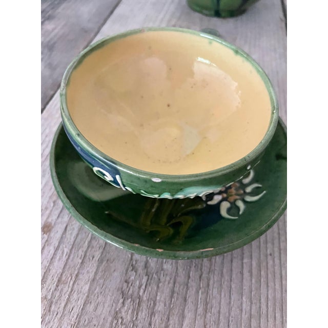 Ceramic Tableware from Chamonix, 1960s, Set of 9 For Sale - Image 9 of 12