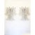 Pair of murano glass transparent diamanted "selle" wall sconces . all made in italy, made in murano glass. “selle”...