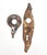 Antique Arts & Crafts Hammered Brass Passage Door Knob Set For Sale - Image 6 of 9
