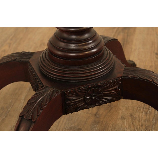 Antique American Federal Period Mahogany Philadelphia Marble Top Work Table For Sale - Image 9 of 13