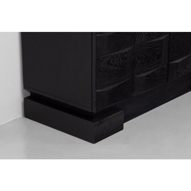Graphic Bar Cabinet in Black from Maison Aurora, Belgium, 1975 For Sale - Image 17 of 18