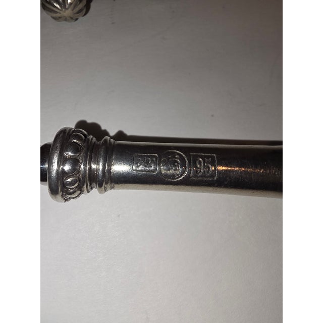 Rustic European 1990s Vagabond House Pewter and Stainless Flatware Medici Pattern 19 Pieces For Sale - Image 3 of 12