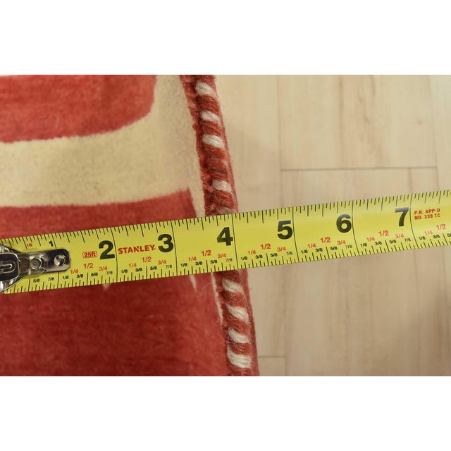 Gabbeh Red Wool Contemporary Hand-Knotted Oriental Runner Rug 2'7'' X 8'3'' For Sale - Image 10 of 12