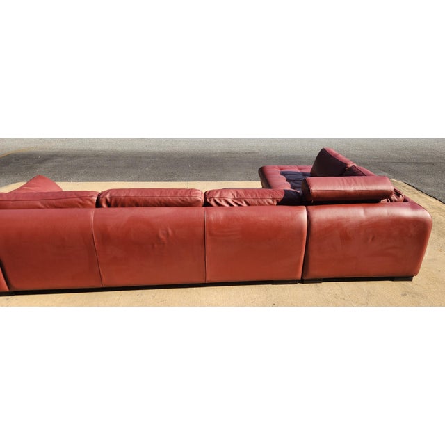 Late 20th Century Late 20th Century Roche Bobois Large Leather Sectional Sofa For Sale - Image 5 of 9