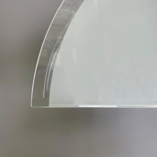 Italian Modern Floor Lamp in Matt Glass Lampshape and Black Metal, 1980s For Sale - Image 9 of 18