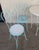 Mid-Century Modern Vintage Ice Cream Parlor Mint Green Twisted Iron Table & Chairs - Set of 5 For Sale - Image 3 of 9
