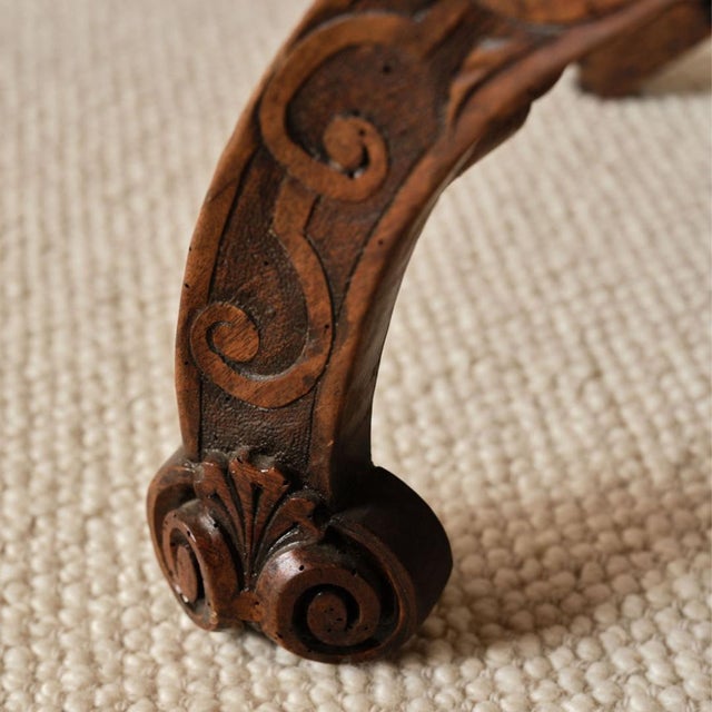 Brown 1800s French Wooden Armchair For Sale - Image 8 of 13
