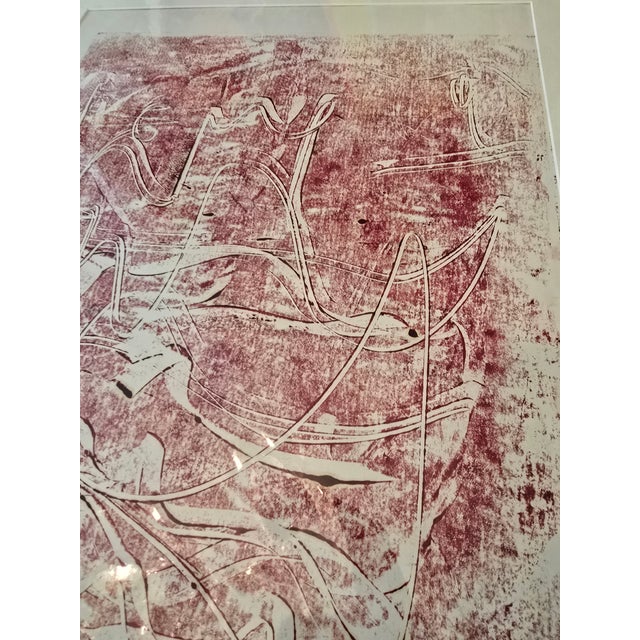 Vintage Mid Century Modern Signed Abstract Lithograph For Sale In Boston - Image 6 of 7