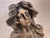 Metal Vintage Art Nouveau Bust of Young Woman, 1960 For Sale - Image 7 of 17