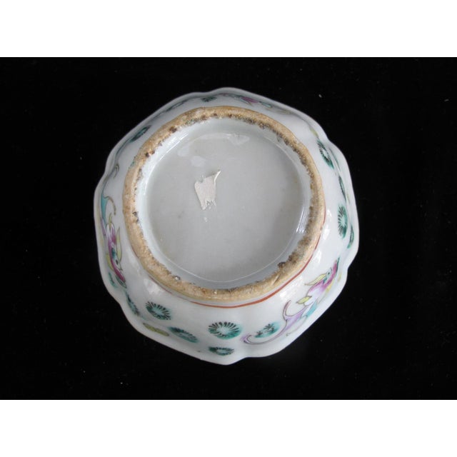 Chinese Porcelain Enamel Koi Fish & Flower Turquoise Center Nyonya Bowl For Sale In Portland, OR - Image 6 of 6