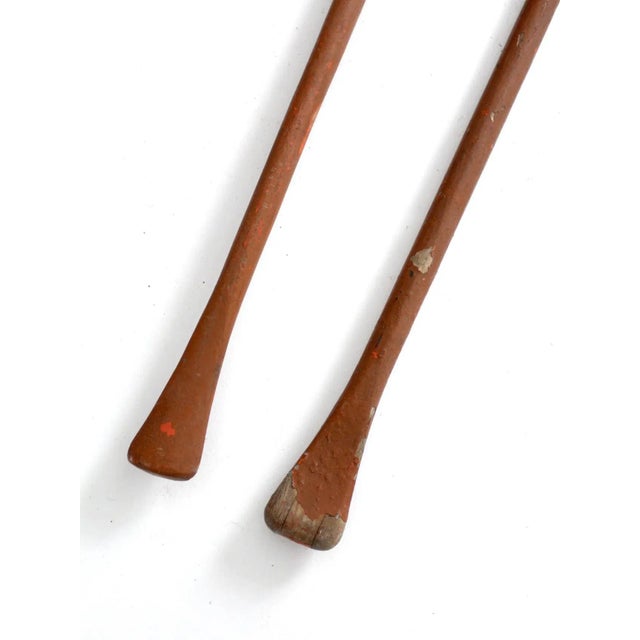 Brown Vintage Wooden Oars Pair For Sale - Image 8 of 13