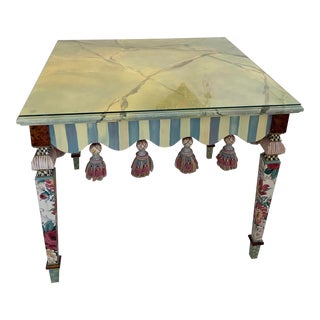 1990s MacKenzie-Childs Marble, Victoria and Richard, Dining Table For Sale