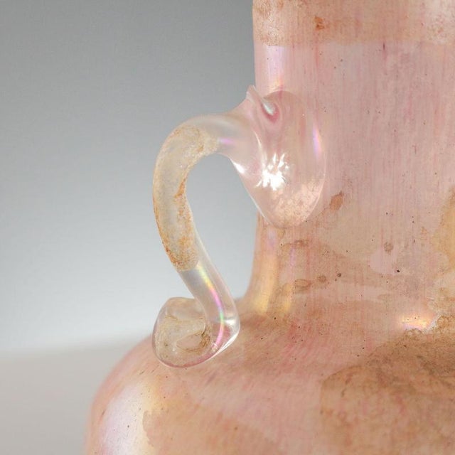 Scavo Murano Glass Vase For Sale - Image 3 of 9