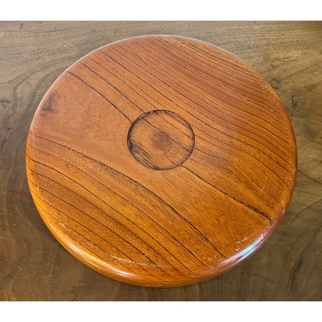 Early 20th Century Japanese Turned Wood Galleried Round Tray For Sale - Image 12 of 12