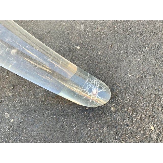 Glass Charles Hollis Jones Attributed Lucite Dining Table For Sale - Image 7 of 10