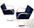 Knoll Mies Van Der Rohe for Knoll Stainless Steel Brno Chairs Blue Velvet 1977, Pair For Sale - Image 4 of 13