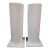 Gaia & Gino Morphscape Collection Millaminist White Pillar Tableware Decanters by Karim Rashid - a Pair For Sale