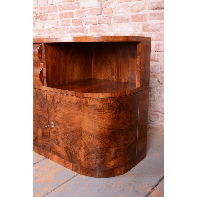 Art Deco Buffet in Walnut and Chrome, 1920s For Sale - Image 12 of 14