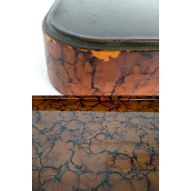 Vintage Otagiri Faux Tortoiseshell Japanese Lacquer Tray For Sale - Image 10 of 11