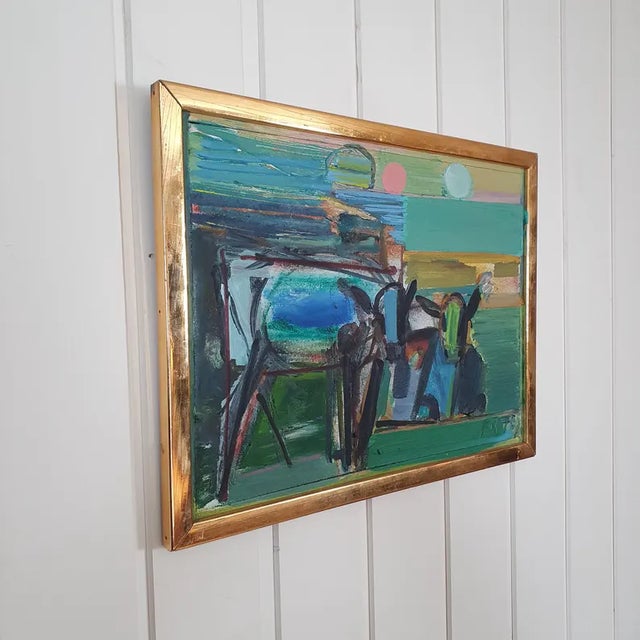 1978 Mid-Century Swedish Modernist Oil Painting by Fredrik Rohde For Sale - Image 18 of 18