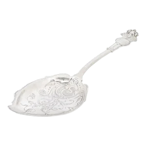 John Wendt Sterling Ram’s Head Handle Brite Cut Ice Cream Slice or Server